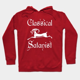 Classical Satanist with Leaping Goat Hoodie